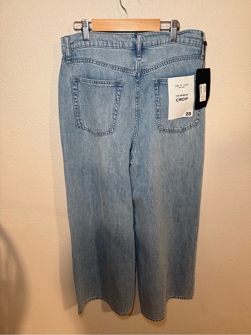 RAG & BONE NWT SERENA HIGH WAIST CROP WIDE LEG JEANS 28 - Picture 4 of 4